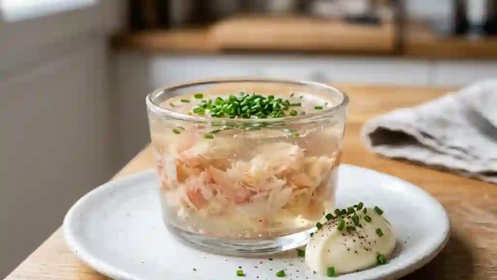Aspic de crabe fondant et citronné - Photo de présentation