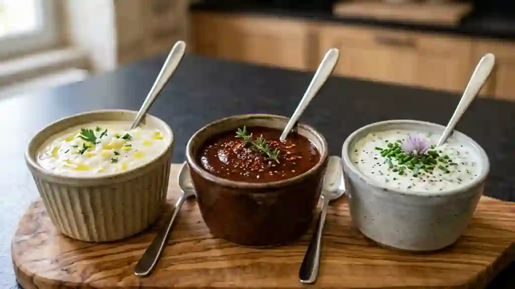 Trio de sauces onctueuses et express - Photo de présentation