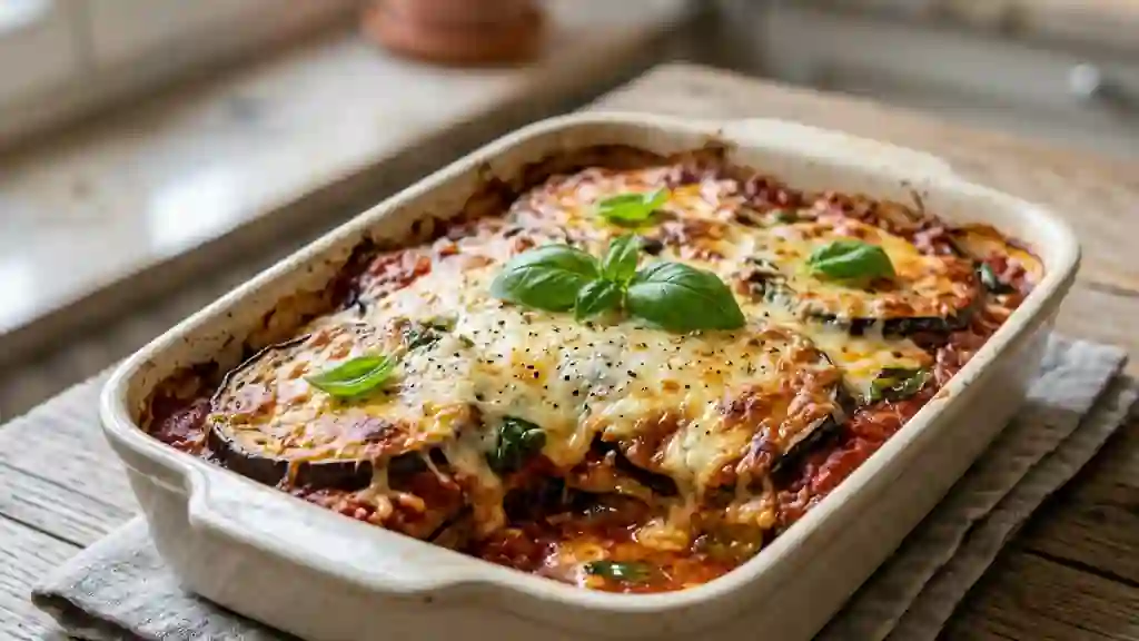 Parmigiana d'aubergines fondante et légère - Photo de présentation