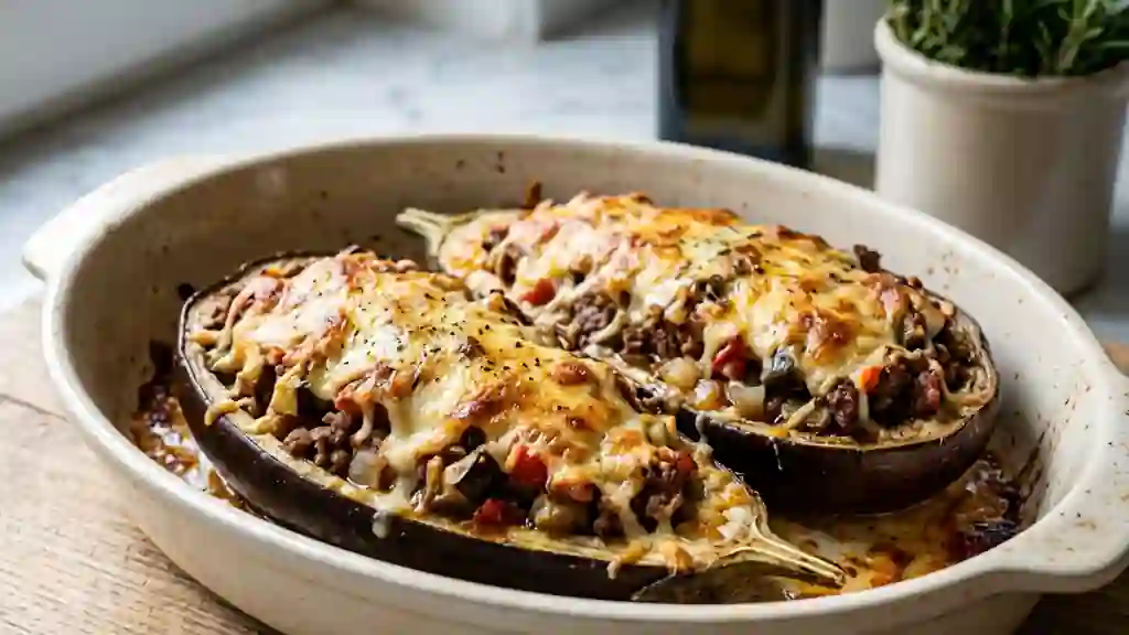 Aubergines Farcies Gratinées au Bœuf - Photo de présentation
