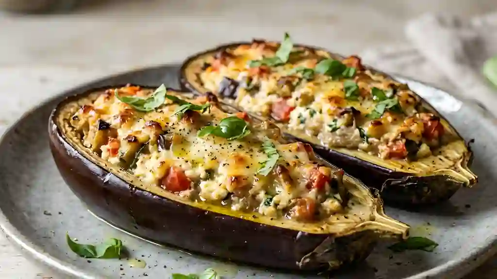 Aubergines fondantes à la ricotta crémeuse - Photo de présentation