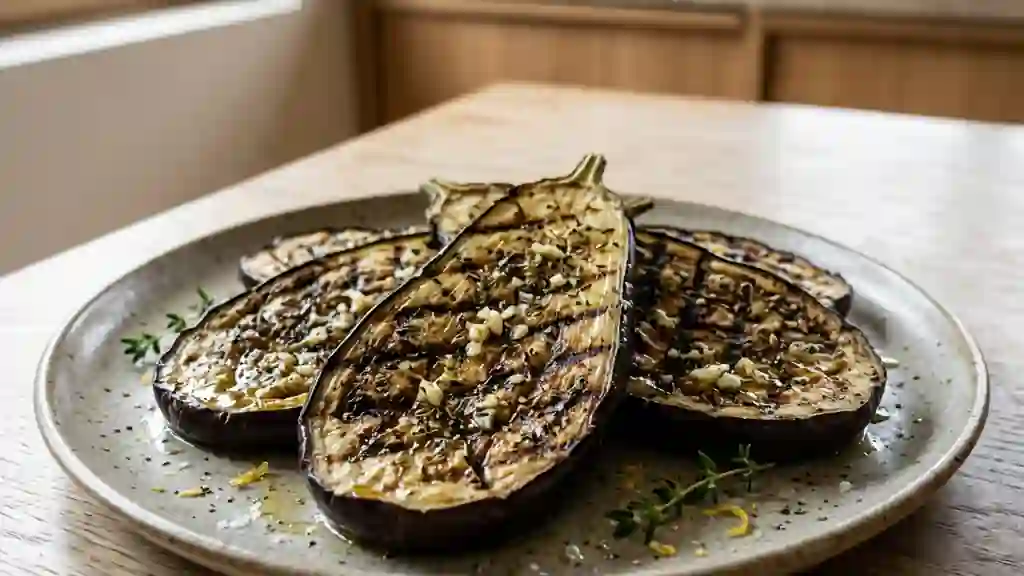 Aubergines Fondantes au Barbecue et Herbes - Photo de présentation