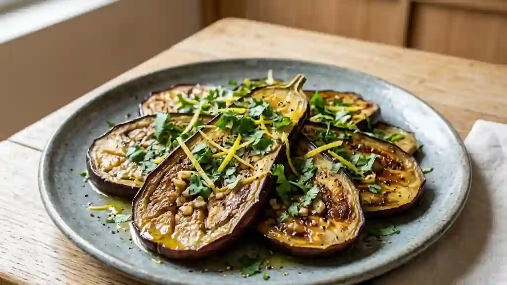 Aubergines Rôties Citronnées et Fondantes - Photo de présentation