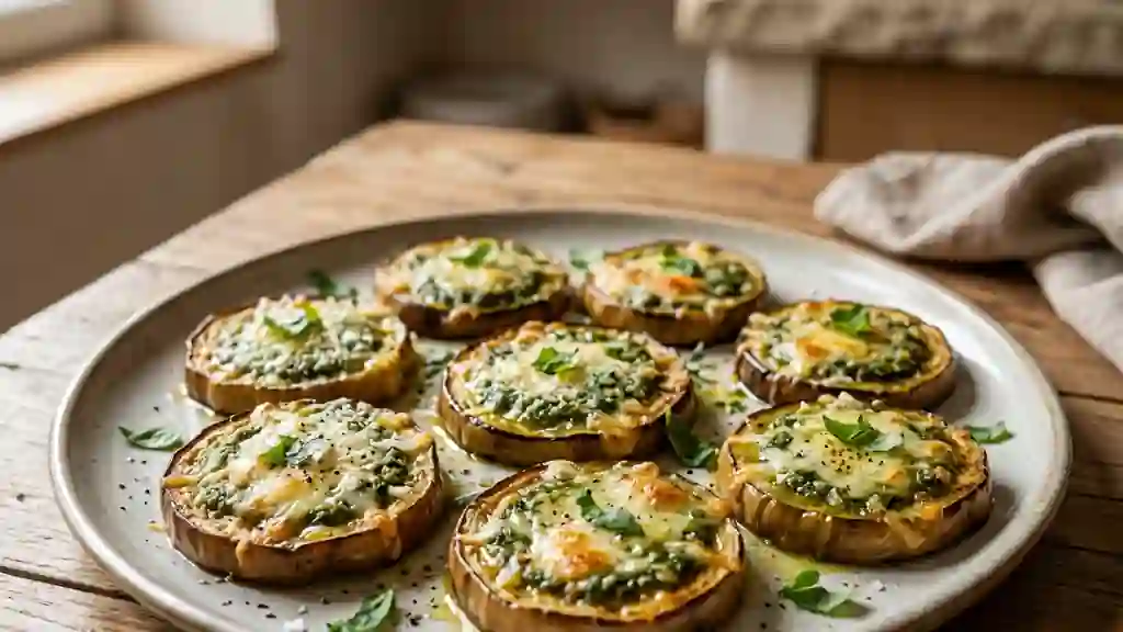 Aubergines fondantes au pesto et parmesan - Photo de présentation