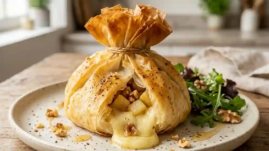 Aumônière croustillante au camembert coulant - Photo de présentation
