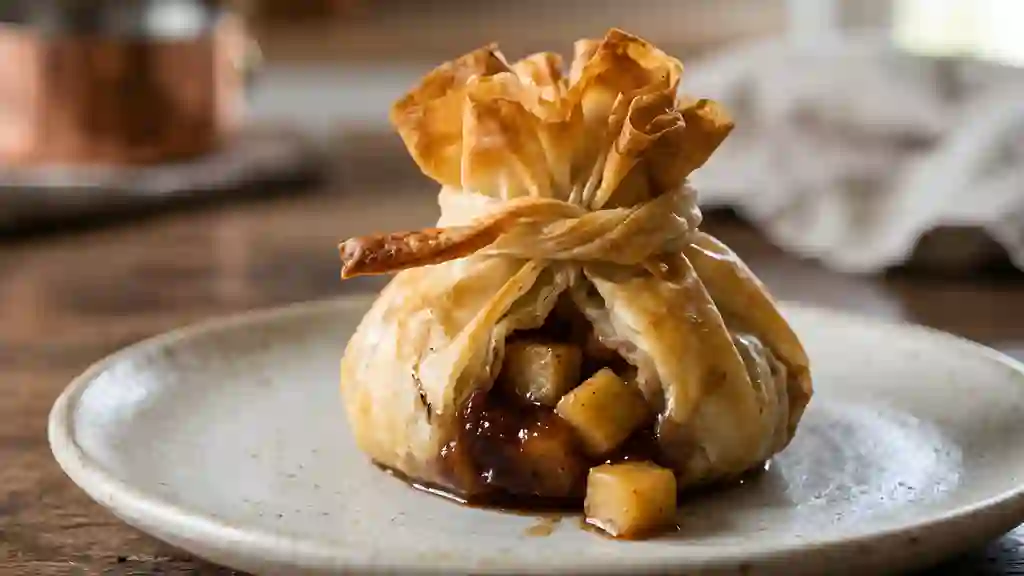 Aumônières aux pommes flambées - Photo de présentation