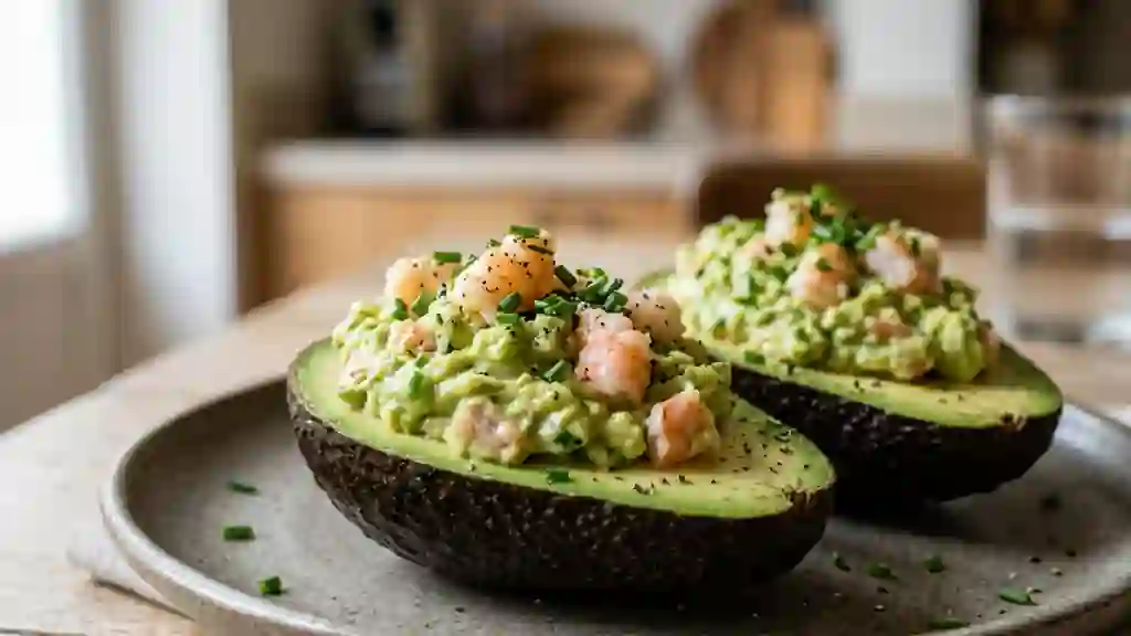 Avocat Farci aux Crevettes et Crème Citronnée - Photo de présentation
