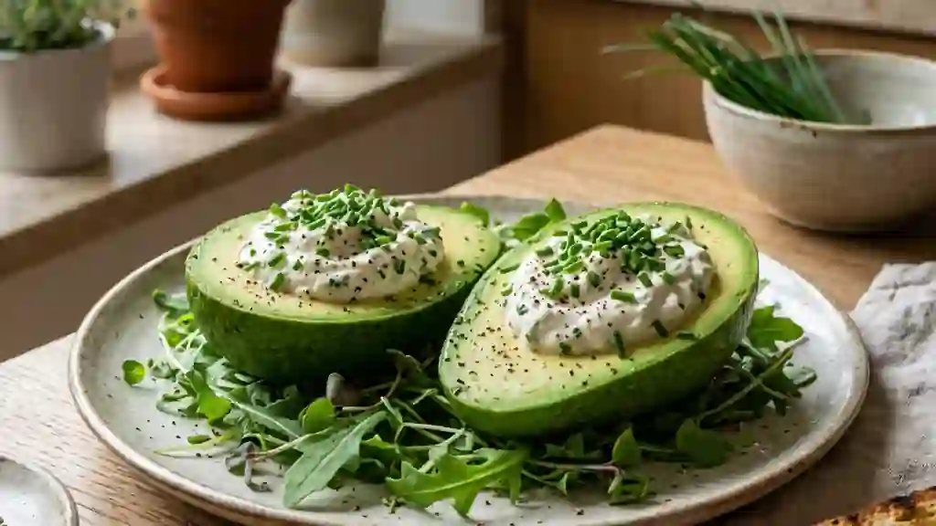 Avocats crémeux au fromage frais citronné - Photo de présentation