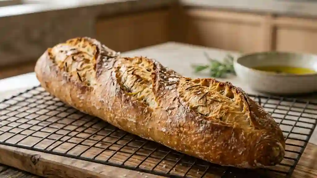 Baguette croustillante ail et romarin - Photo de présentation