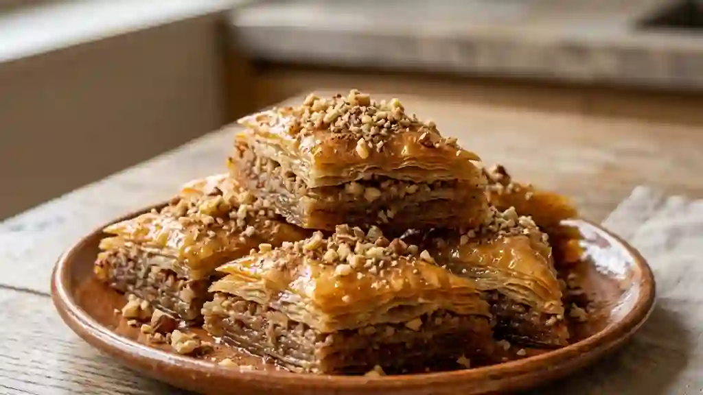 Baklava Croustillant Miel et Noix - Photo de présentation