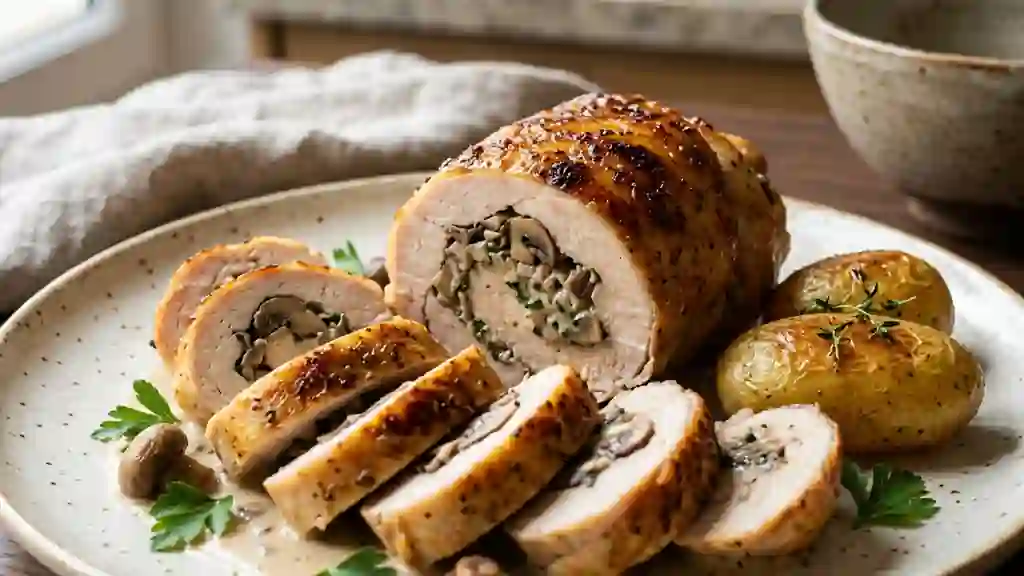 Ballottine de poulet farcie et fondante - Photo de présentation