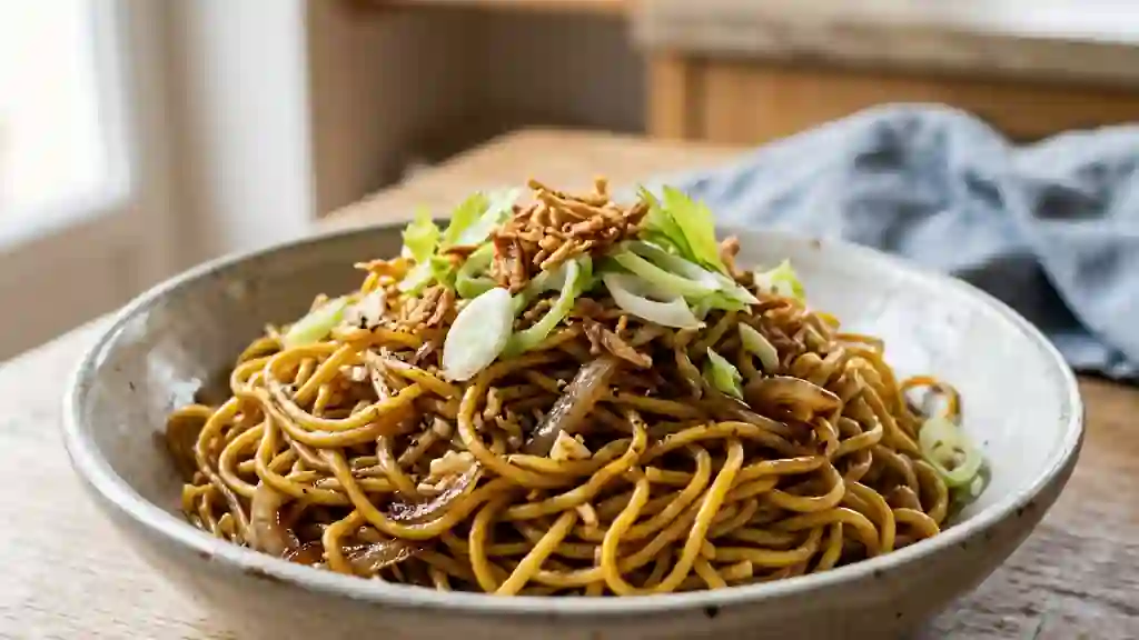 Bami Goreng : Nouilles Sautées Fondantes et Grillées - Photo de présentation