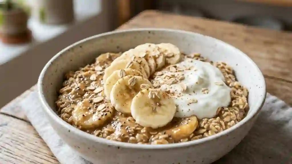 Banane fondante au beurre de cacahuète - Photo de présentation