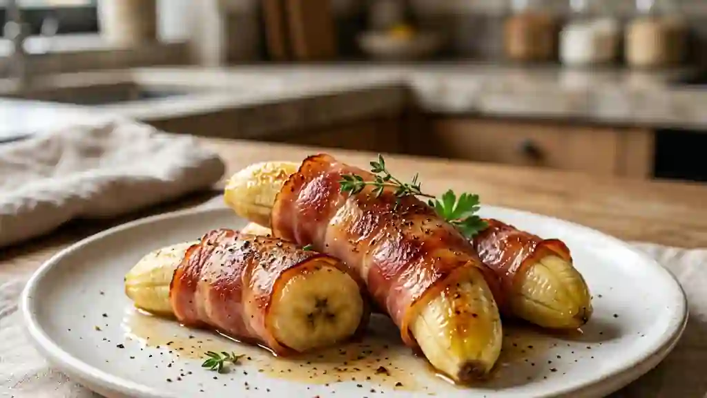 Bananes au jambon caramélisées et fondantes - Photo de présentation