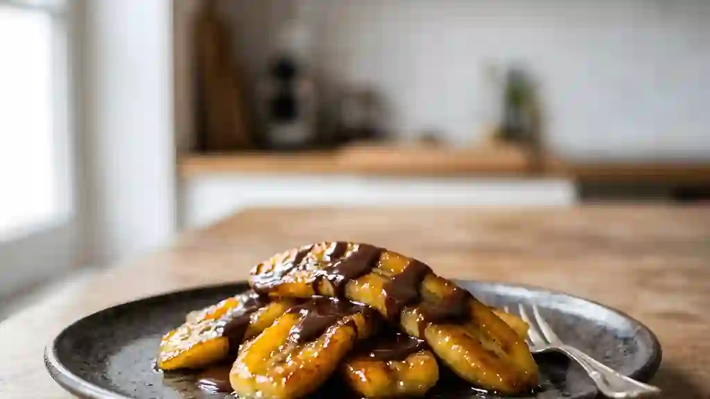Bananes caramélisées et ganache - Photo de présentation