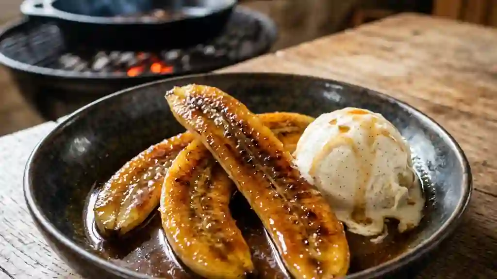 Bananes Fondantes et Flambées au Barbecue - Photo de présentation