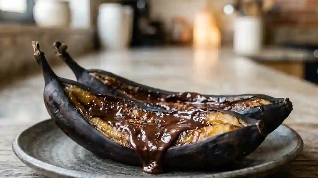 Bananes Caramélisées au Chocolat et Cannelle - Photo de présentation
