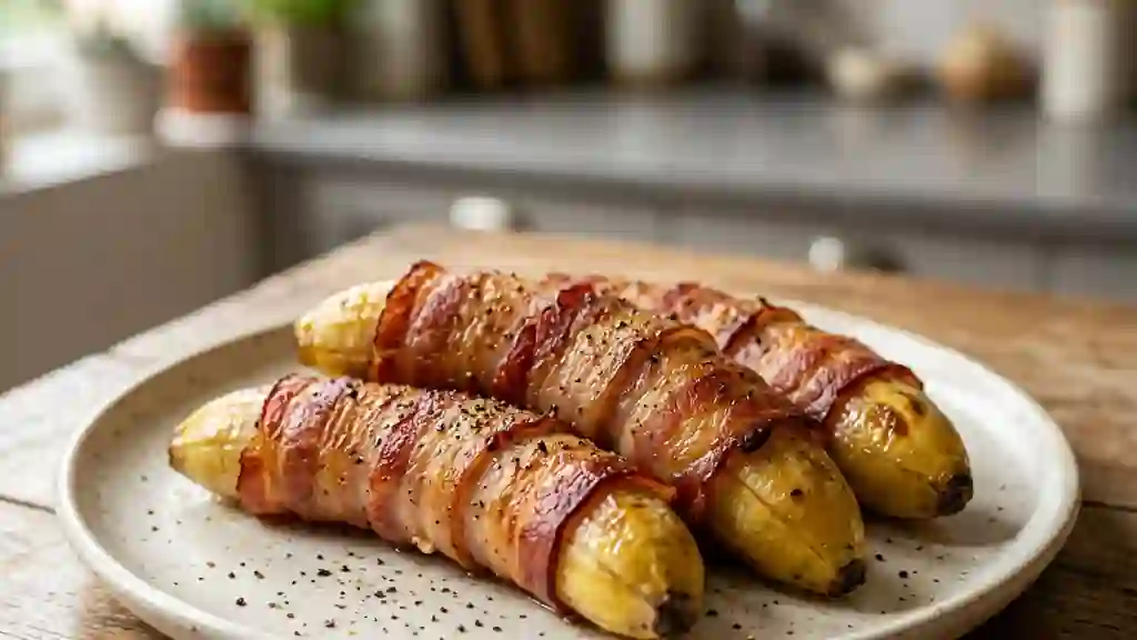 Bananes au lard croustillantes et fondantes - Photo de présentation
