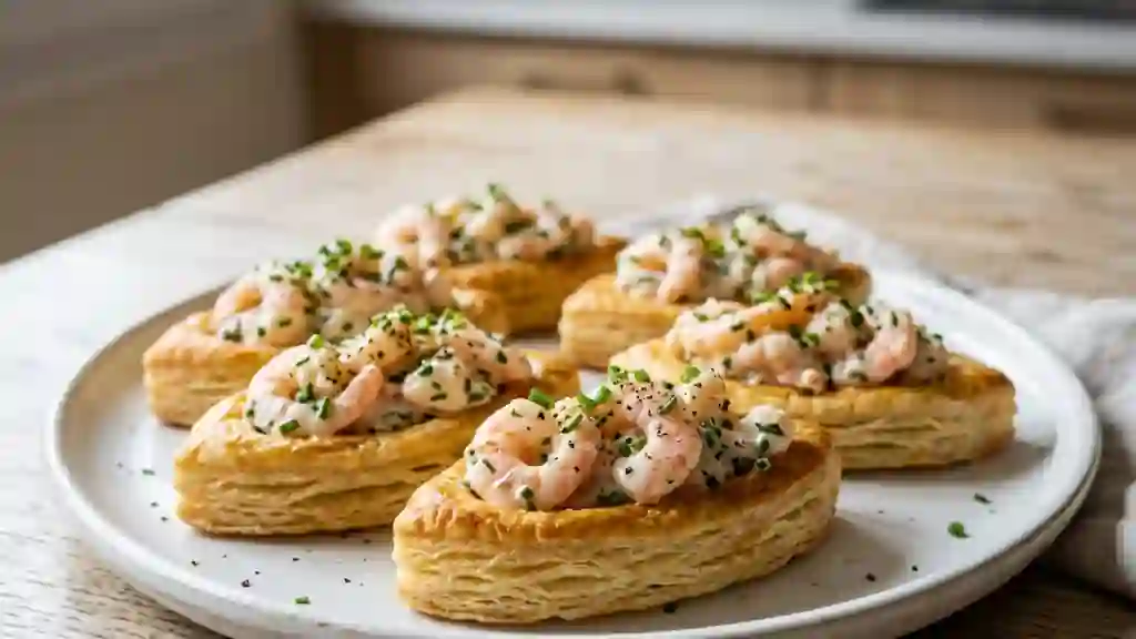 Barquettes de crevettes au citron et ciboulette - Photo de présentation