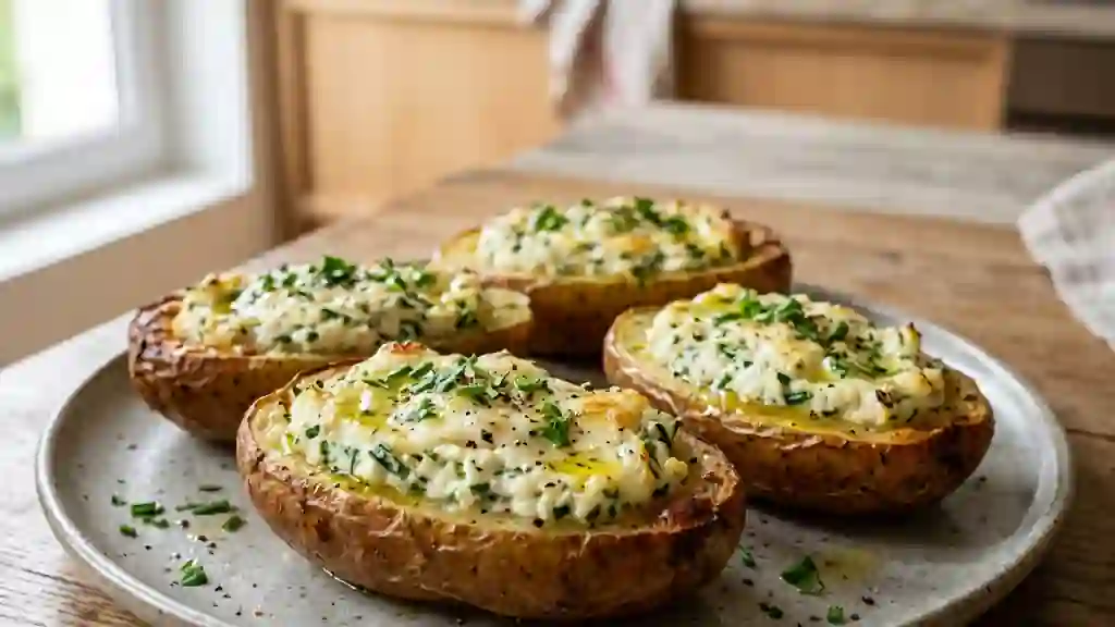 Barquettes de pommes de terre au chèvre crémeux - Photo de présentation
