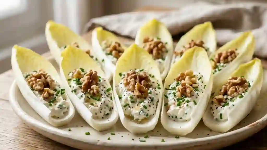 Endives craquantes, Carré frais et noix au miel - Photo de présentation