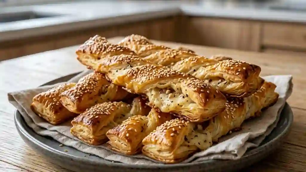 Feuilletés croustillants fromage et noisettes - Photo de présentation
