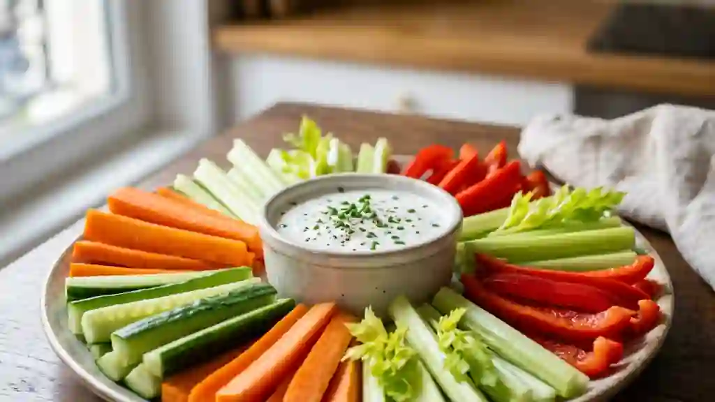 Bâtonnets croquants et sauce yaourt acidulée - Photo de présentation