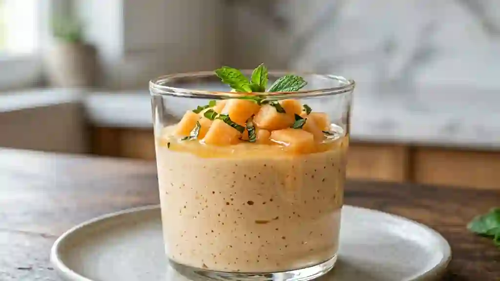 Bavarois au melon fondant et onctueux - Photo de présentation