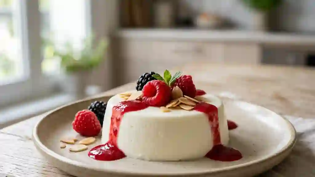 Bavarois aérien au fromage blanc vanillé - Photo de présentation