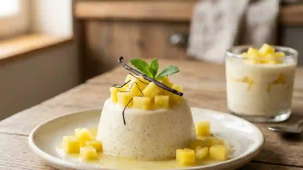 Bavarois Onctueux Vanille et Ananas Frais - Photo de présentation