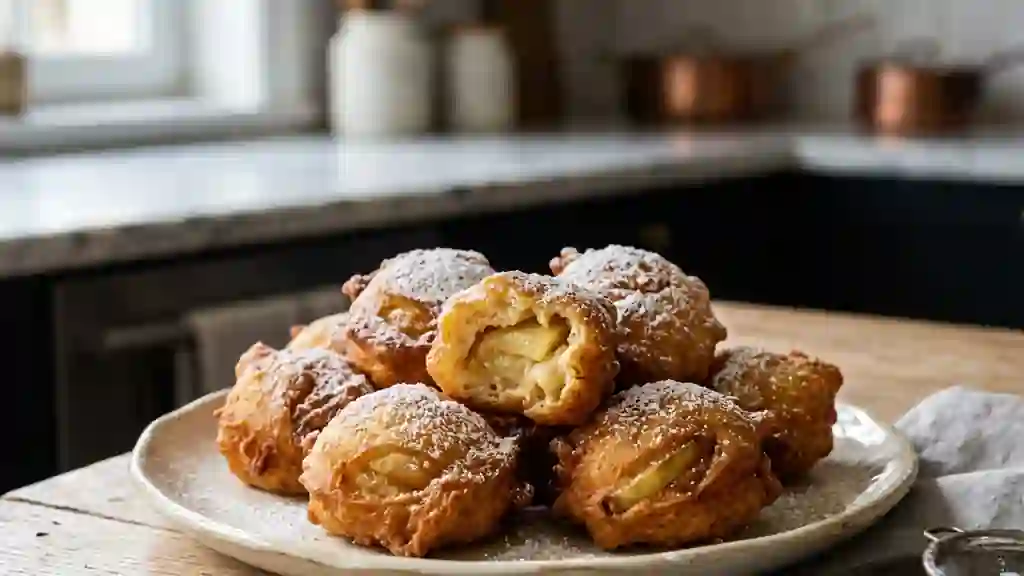 Beignets de pommes fondants et croustillants - Photo de présentation