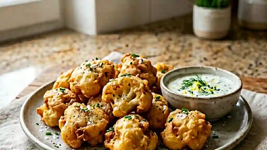 Beignets de chou-fleur croustillants - Photo de présentation