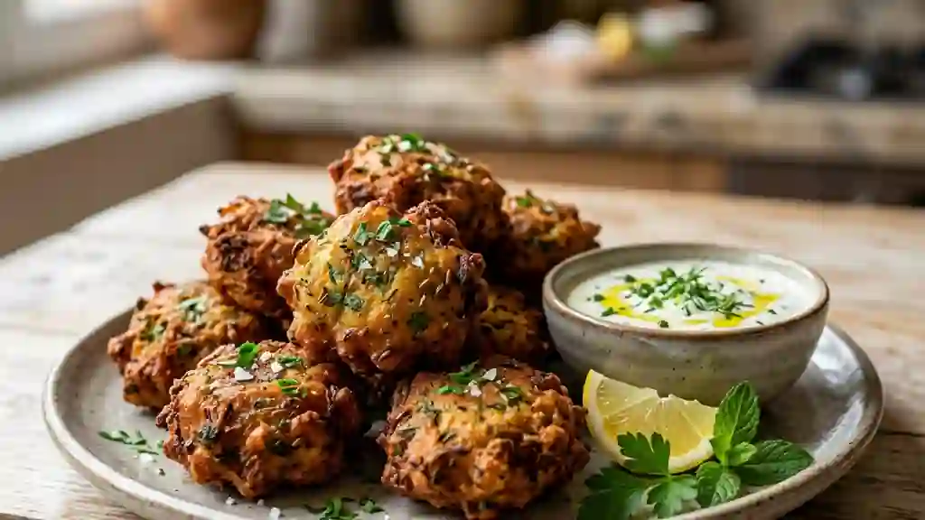Beignets de pois chiches croustillants au cumin - Photo de présentation