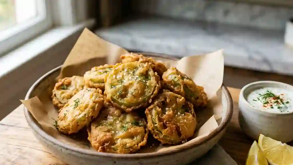 Beignets de tomates vertes ultra-croustillants - Photo de présentation