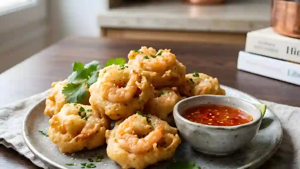 Beignets de crevettes dorés - Photo de présentation