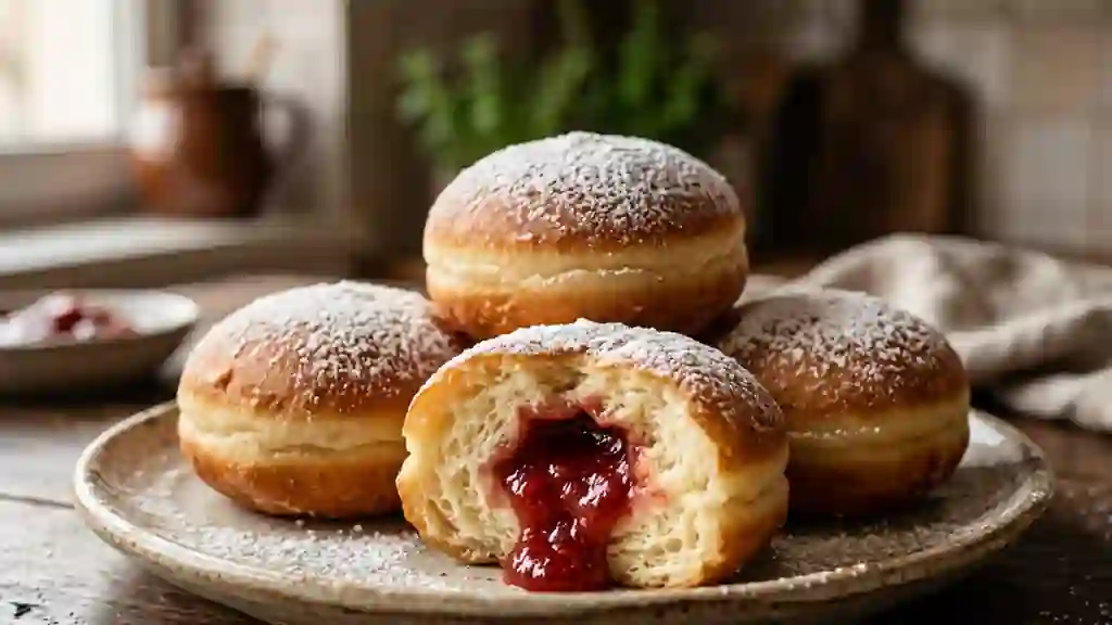 Pounchkis polonais à la confiture fondante - Photo de présentation