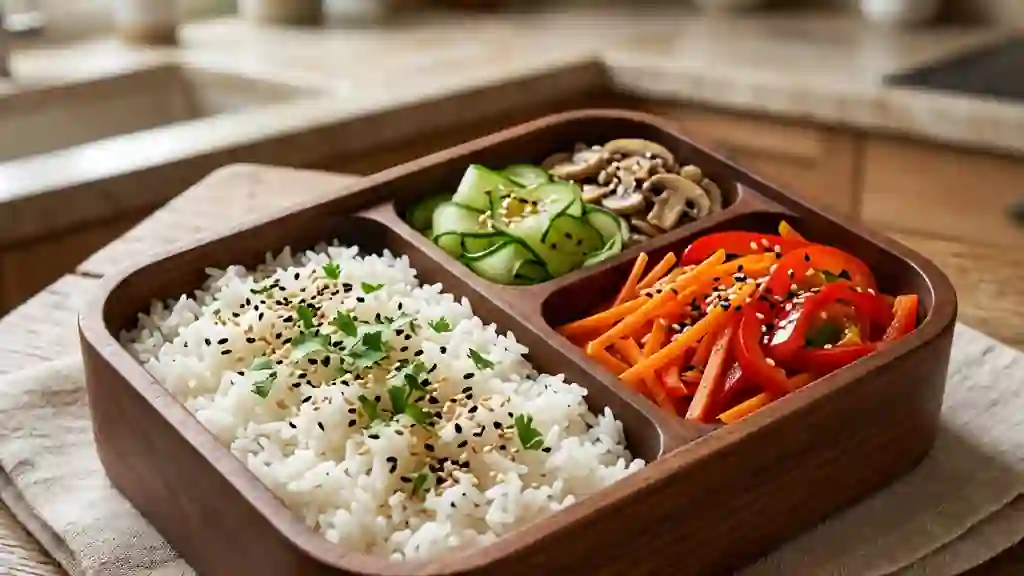 Bento Riz Basmati et Légumes Acidulés - Photo de présentation