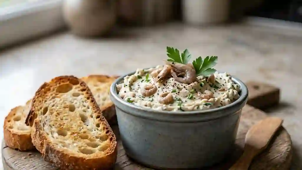 Beurre onctueux aux crevettes grises et citron - Photo de présentation