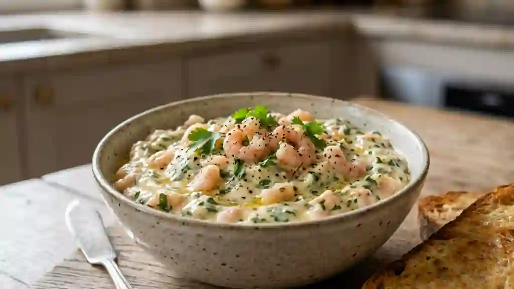 Beurre de crevettes citronné à la coriandre - Photo de présentation