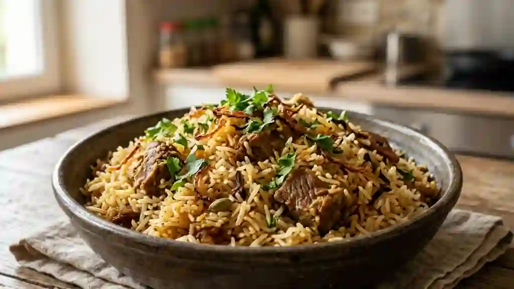 Biryani d'agneau fondant et parfumé - Photo de présentation