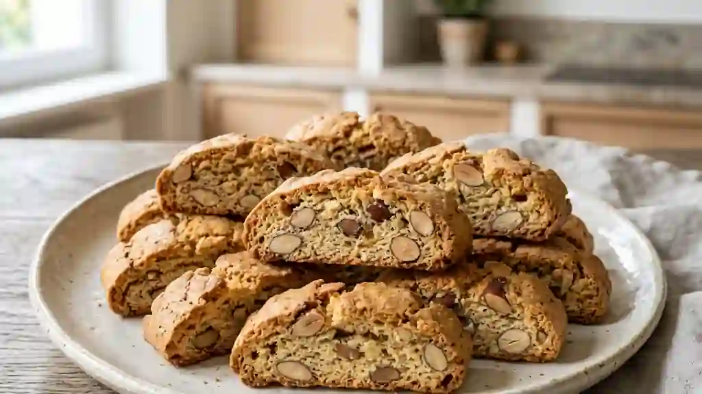 Biscotti croquants aux amandes entières - Photo de présentation