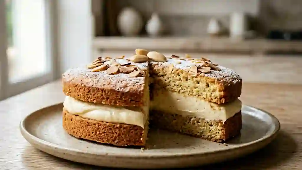Succès fondant aux amandes et mousseline vanille - Photo de présentation