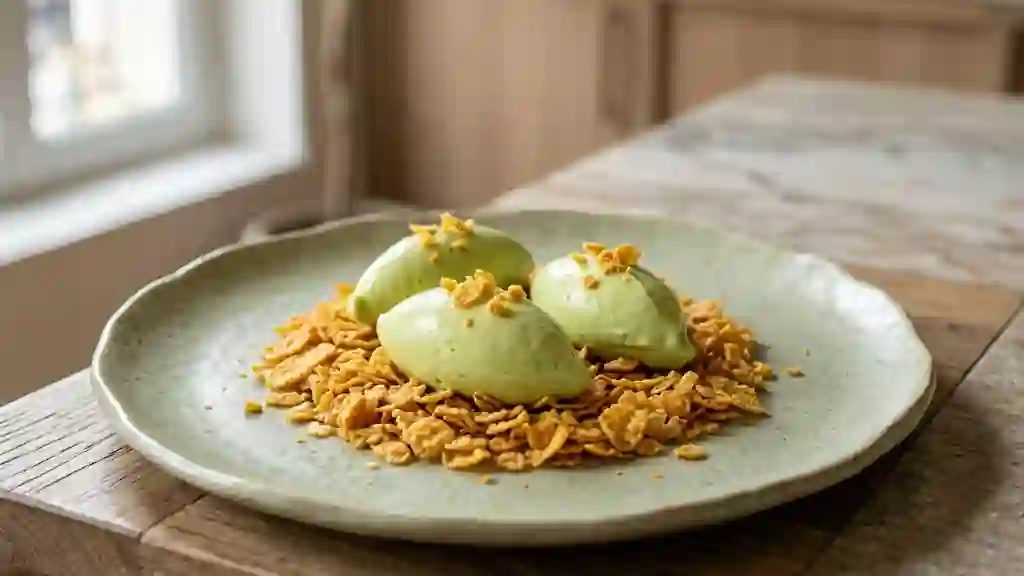 Croustillant de Maïs et Crème Douce à l'Avocat - Photo de présentation