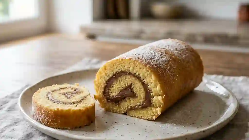 Roulé aux marrons : génoise aérienne et onctueuse - Photo de présentation