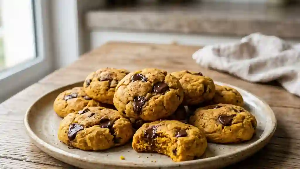 Cookies fondants potiron et pépites de chocolat - Photo de présentation