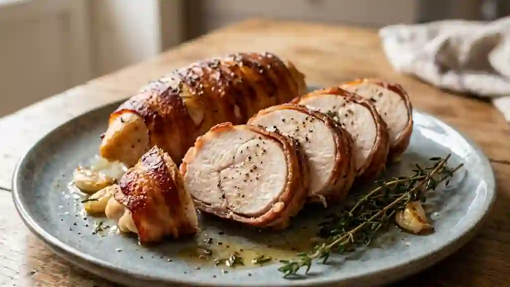 Poulet Moelleux en Robe de Lard Croustillant - Photo de présentation