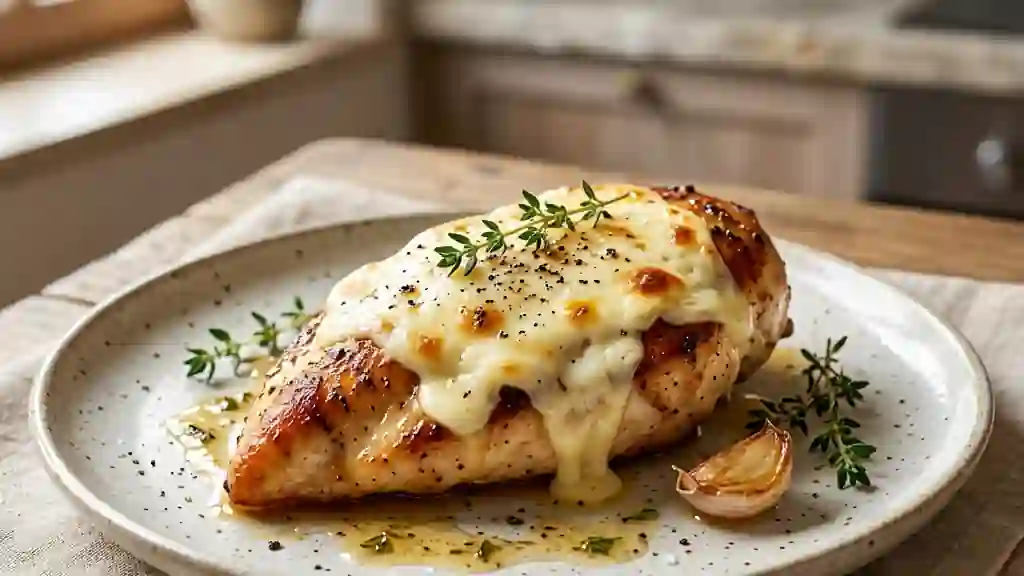 Poulet rôti au Saint-Marcellin fondant - Photo de présentation
