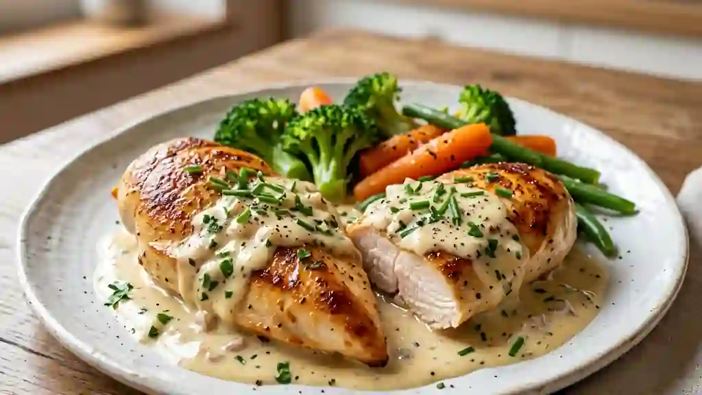 Poulet fondant à la crème de Boursin - Photo de présentation