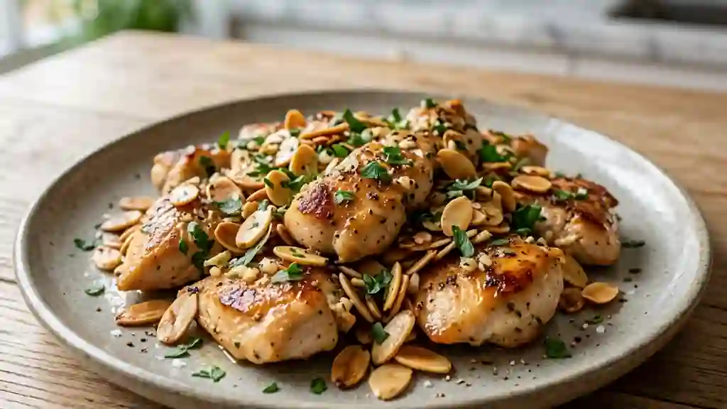 Poulet sauté aux amandes croquantes - Photo de présentation