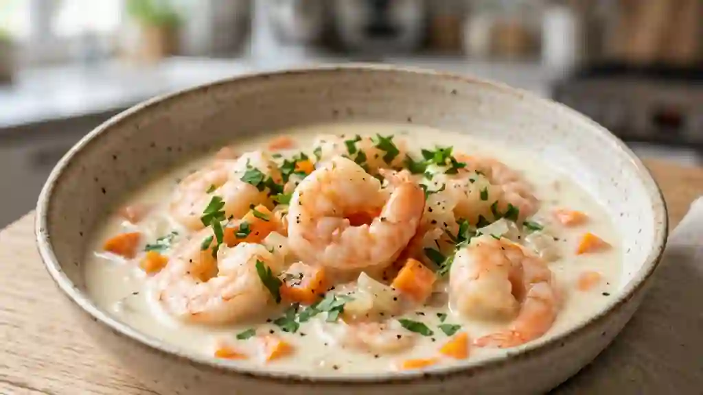 Blanquette de crevettes crémeuse et citronnée - Photo de présentation